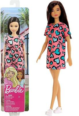 Barbie doll coral print wedding dress with hearts
