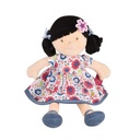 Lilac flower baby doll with black hair