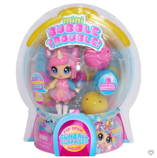 Bubble Triple Mini Unicorn Doll