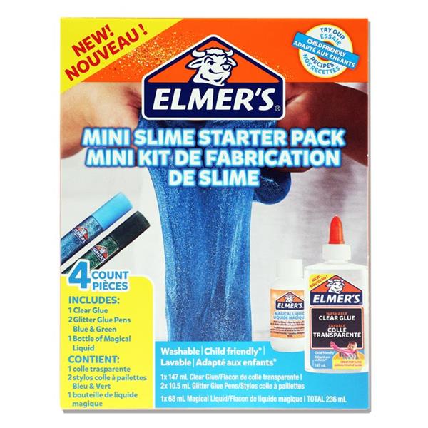 Elmer's Slime Mini Set Green/Blue 4 Pieces