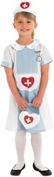 [6115] Girls Ruby Nurse Costume Fancy Dress, Size Small, for 3-4 Years