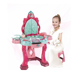 [008-989] طاولة تسريحة تزيين للاطفال بيوتي -وردي