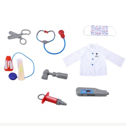 [0967-1] Professional fancy dress doctor coat and tools