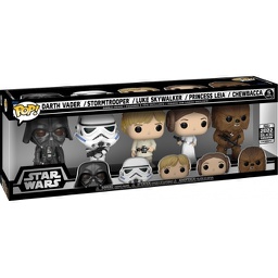 [FU64122] Funko Pop for Darth Vader, Stormtrooper, Luke Skywalker, Princess Leia and Chewbacca
