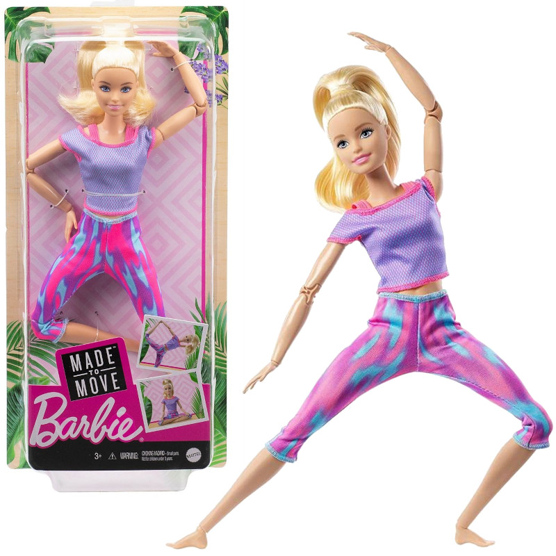 Barbie Made to Move Doll 2020 Blue Yoga Pants GXF06