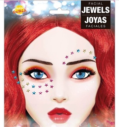 [15829] Jewelry affixed to the face with colorful stars