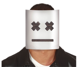 [1156] WHITE MASK WITH CROSSES PVC
