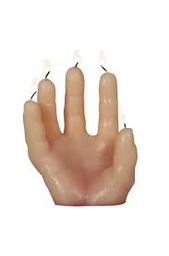 [26437] Hand Shaped Candle -14 x 5 cm