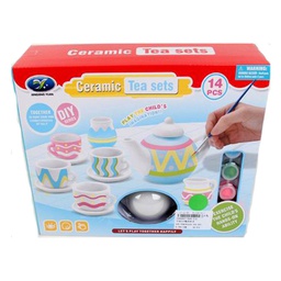 [868-E32] Ceramic tea set coloring game