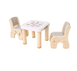 [kz04702] Study table desk set two chairs