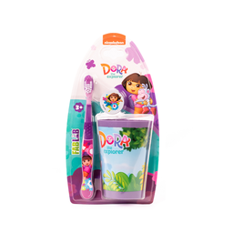 [1064001] Dora kids toothbrush with cup