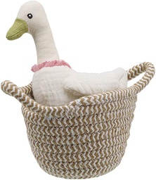 [WB001809] Wilberry Pets in Baskets White Duck Toy