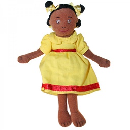 [PC002034] Yellow dress girl finger puppet