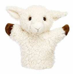 [PC008028] In the house of a 9 cm white sheep hand puppet