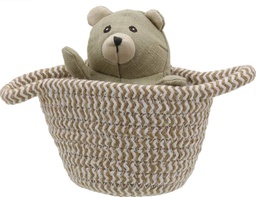 [WB001802] Wilberry - Pets in Baskets - Bear Soft Toy