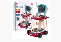 [660-87] Doctor playset with trolley