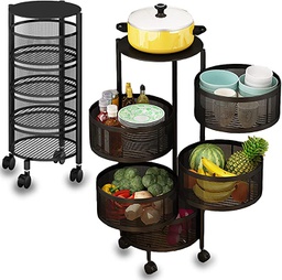 [ZWJ005] Rotating kitchen rack fruit and vegetable snack storage