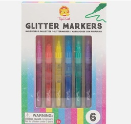 [7-0132] Tiger Trip Glitter Marker Pen 6pcs