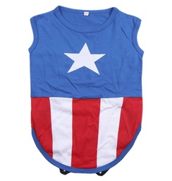 [2800000579] Captain America Single Jersey Dog T-Shirt