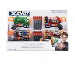 [XS-36543-A] X-Shot Minis Set of 4 with 24 darts