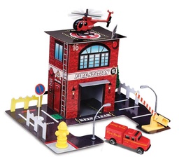 [MDC12512] Maisto Playset - Fire Station with Helicopter