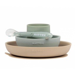 [NAT876827] Nattou 4-piece children's cutlery set