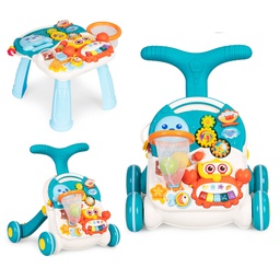 [HE0828] Baby walker 2 in 1 educational table - blue with light and music