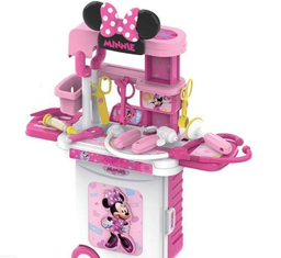 [EODS008-955A] MINNIE MOUSE DOCTOR SET TROLLEYCASE 3IN1