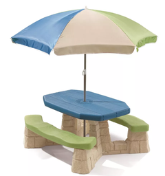 [ST2843899] ستيب 2 طاولة نزهة ممتعة بشكل طبيعي مع مظلة