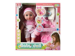 [TX856-8] Baby care toy-doll with accessories