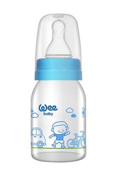 [WEB08779] Wee Baby - Glass Bottle With Round Nipple - 125 ml