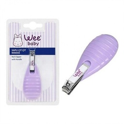 [WEB08885] Wee Baby Brass Nail Scissors With Handle For Kids Purple