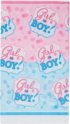 [SQUI3547] girl or boy? | Double color gender reveal table cover