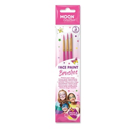 [C14006] Accessories - Face Paint Brushes - 3 Pack (Pink) 