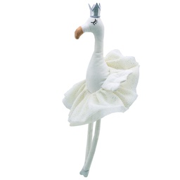 [WB004114] White Wilberry Flamingo soft toy
