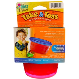 [Y1032] First Years 8 Ounce Take and Toss Bowls With Lids 4 Packs of 6 Bowls