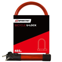 [SP-9025] Spartan Bicycle U Lock, Red, 485g
