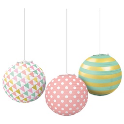 [24052.90] Cardboard lantern in pastel colors for hanging from Amscan