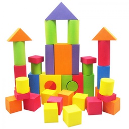 [8060CS] Colorful sponge blocks game for children 60 pieces