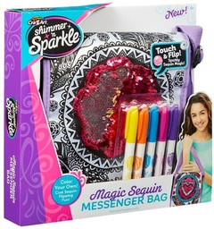 [17673] Shimmer and Sparkle Magic Embellished Messenger Bag