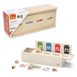 [VG44504] Educational wooden toy for learning how to sort garbage