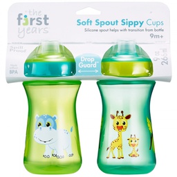 [Y6667] TFY Soft Spout Sippy Cup (Boy) 2Pk 9Oz