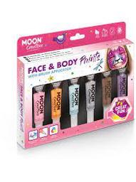[C01624] Face &amp; Body Paints with Brush Applicator - Adventure Colours Boxset