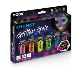 [M27587] Neon UV Chunky Glitter Gel - Boxset