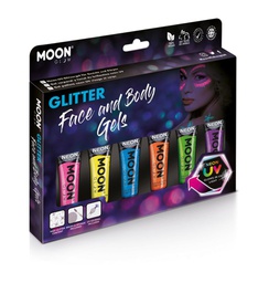 [M7391] Neon UV Fine Glitter Gel - Boxset