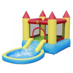 [9820] Happy Hop Bouncy Castle With Pool &amp; Slide 9820