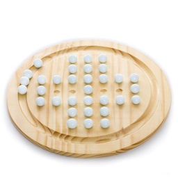 [6033307] Classic board wooden solitario game