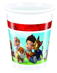 [88542] Paw Patrol Plastic Party Cups 8 Pieces - 200 ml