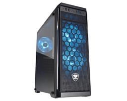 [CG-GC-MX330G-AIR-BLK] CASE MX330G-AIR / MID-TOWER / TEMPERED GLASS WINDOW / 3 PRE-INSTALLED FANS / BLUE-LED