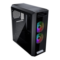 [CG-GC-MX350-RGB] CASE MX350 / MID-TOWER / TEMPERED GLASS WINDOW / 2 PRE-INSTALLED FANS / RGB